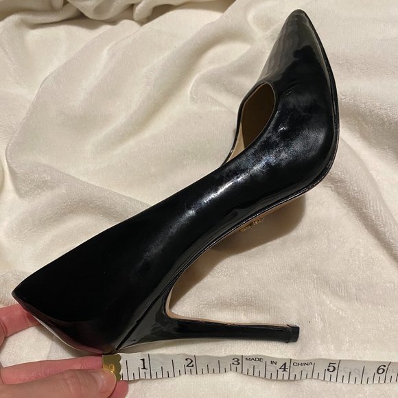Pour La Victorie Black Patent Leather Pumps - sz 8 - Picture 3 of 6